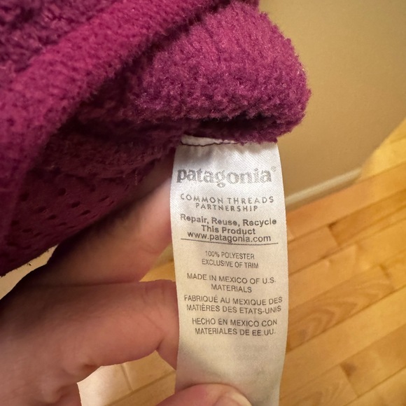 Patagonia Re-Tool Snap-T Fleece Pullover Small Berry Purple - Picture 7 of 7